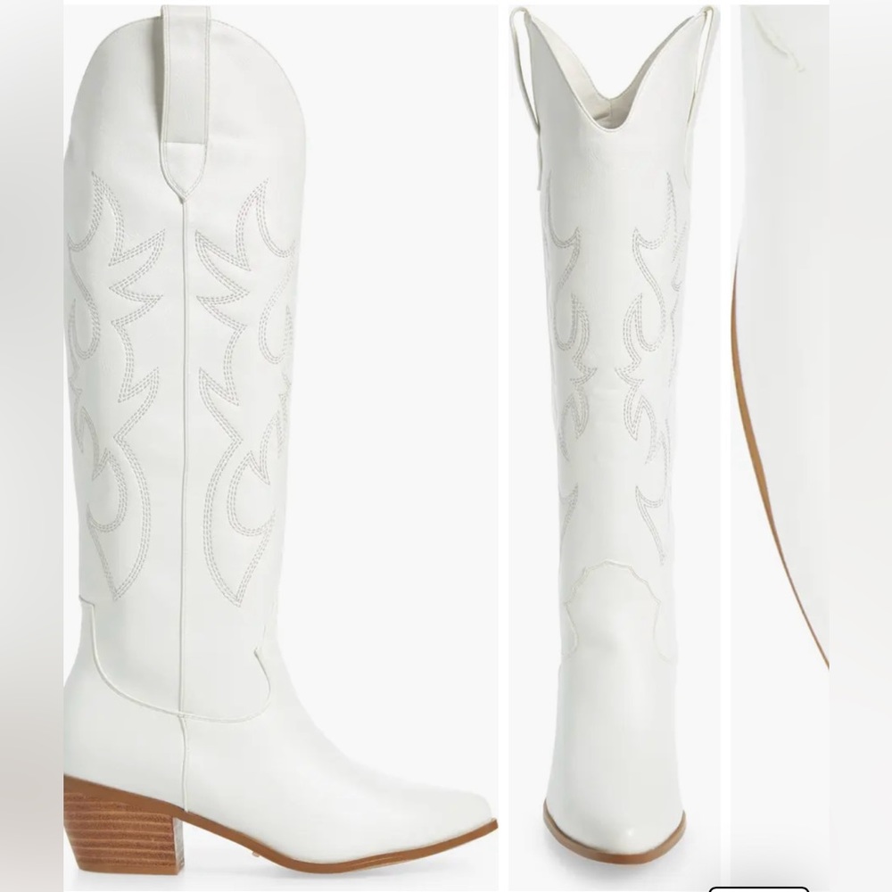 billini urson white western rancher cowboy cowgirl boots size 6 new